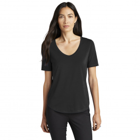 Mercer+Mettle MM1017 Women\'s Stretch Jersey Relaxed Scoop - Deep Black