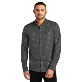 Mercer+Mettle MM1018 Long Sleeve Stretch Woven Shirt - Anchor Grey Geo Diamond