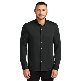 Mercer+Mettle MM1018 Long Sleeve Stretch Woven Shirt - Deep Black