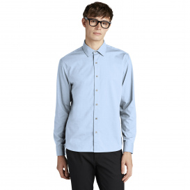 Mercer+Mettle MM2000 Long Sleeve Stretch Woven Shirt - Air Blue End On End