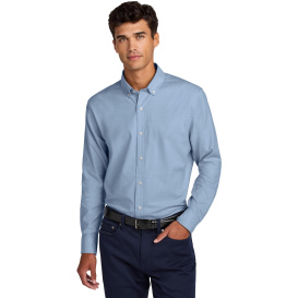 Mercer+Mettle MM2002 Long Sleeve Modern Oxford Shirt - Cobalt