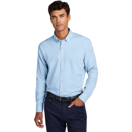 Mercer+Mettle MM2002 Long Sleeve Modern Oxford Shirt - Light Blue