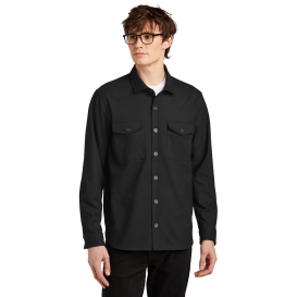 Mercer+Mettle MM2020 Long Sleeve Twill Overshirt - Deep Black