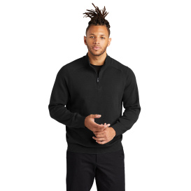 Mercer+Mettle MM3020 Stretch 1/4-Zip Sweater - Deep Black