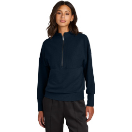 Mercer+Mettle MM3041 Ladies Linear Texture 1/4-Zip - Night Navy