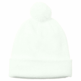 Port Authority C978 Cozy Pom Beanie - Marshmallow