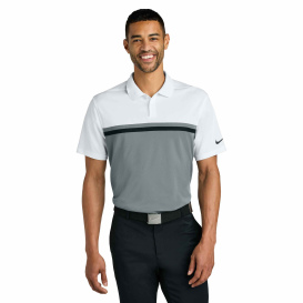 Nike NKFQ3968 Dri-FIT Victory Colorblock Polo - White/Cool Grey/Black