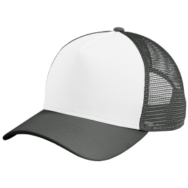 New Era NE212 A-Frame Snapback Mesh Back Cap - White/Graphite/Graphite