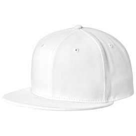 New Era NE4020 Standard Fit Flat Bill Snapback Cap - White