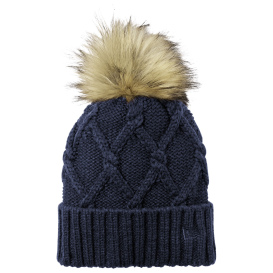 New Era NE911 Faux Fur Pom Beanie - Deep Navy