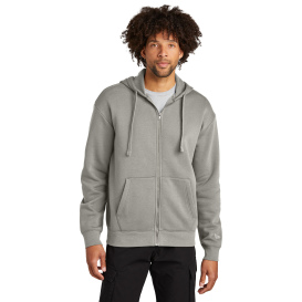 New Era NEA526 Heritage Fleece Full-Zip Hoodie - Rainstorm Grey | Full ...