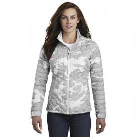 The North Face NF0A3LHK Ladies ThermoBall Trekker Jacket - TNF White Woodchip Print