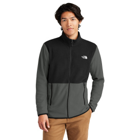 The North Face NF0A7V4J Glacier Full-Zip Fleece Jacket - Asphalt Grey/TNF Black