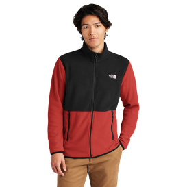 The North Face NF0A7V4J Glacier Full-Zip Fleece Jacket - Rage Red/TNF Black