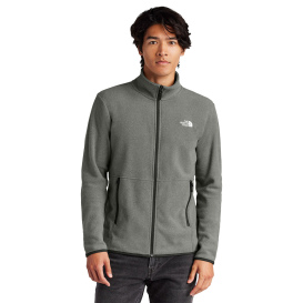 The North Face NF0A7V4J Glacier Full-Zip Fleece Jacket - TNF Medium Grey Heather