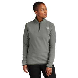 The North Face NF0A7V4M Ladies Glacier Full-Zip Fleece Jacket - TNF Medium Grey Heather