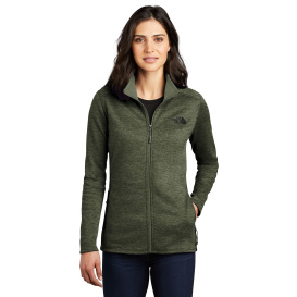 The North Face NF0A7V62 Ladies Skyline Full-Zip Fleece Jacket - Four Leaf Clover Heather