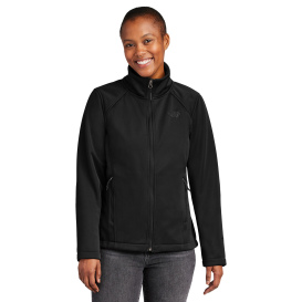 The North Face NF0A88D4 Ladies Chest Logo Ridgewall Soft Shell Jacket - TNF Black