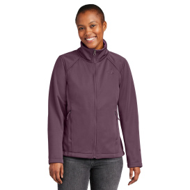 The North Face NF0A88D4 Ladies Chest Logo Ridgewall Soft Shell Jacket - TNF Blackberry Wine