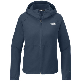 The North Face NF0A8BUE Ladies Barr Lake Hooded Soft Shell Jacket - Shady Blue Dark Heather