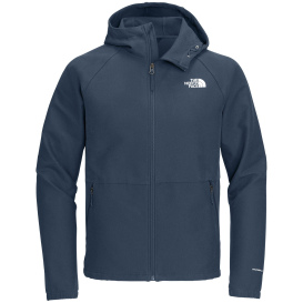 The North Face NF0A8BUF Barr Lake Hooded Soft Shell Jacket - Shady Blue Dark Heather