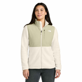 The North Face NF0A8BUR Ladies Highest Peak Full-Zip Fleece Jacket - Gardenia White/Gravel