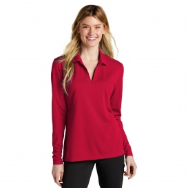 Nike NKDC2105 Ladies Dri-FIT Micro Pique 2.0 Long Sleeve Polo - University Red