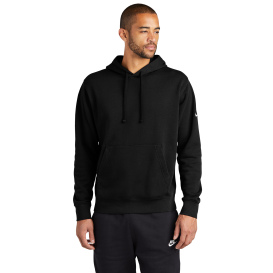 Nike NKDR1499 Club Fleece Sleeve Swoosh Pullover Hoodie - Black