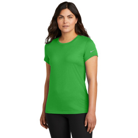 Nike NKDX8734 Ladies Swoosh Sleeve rLegend Tee - Apple Green