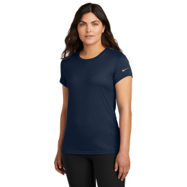 Nike NKDX8734 Ladies Swoosh Sleeve rLegend Tee - College Navy