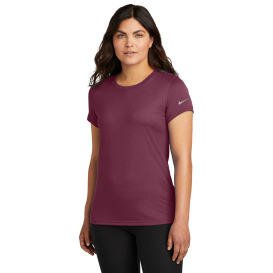 Nike NKDX8734 Ladies Swoosh Sleeve rLegend Tee - Deep Maroon
