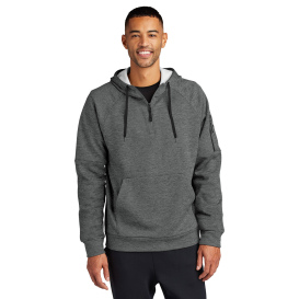 Nike NKFD9742 Therma-FIT Pocket 1/4-Zip Fleece Hoodie - Charcoal Heather