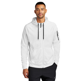 Nike NKFD9859 Therma-FIT Pocket Full-Zip Fleece Hoodie - White