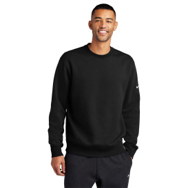 Nike NKFD9863 Club Fleece Sleeve Swoosh Crew - Black | Full Source