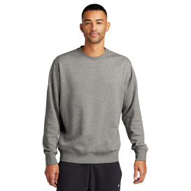 Nike NKFD9863 Club Fleece Sleeve Swoosh Crew - Dark Grey Heather