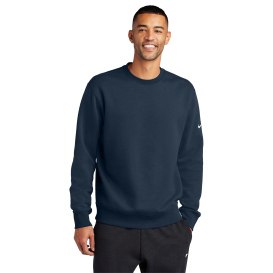 Nike NKFD9863 Club Fleece Sleeve Swoosh Crew - Midnight Navy