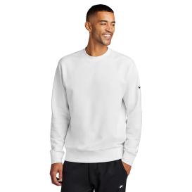 Nike NKFD9863 Club Fleece Sleeve Swoosh Crew - White