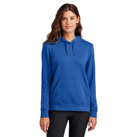 Nike NKFD9889 Ladies Club Fleece Sleeve Swoosh Pullover Hoodie - Game Royal