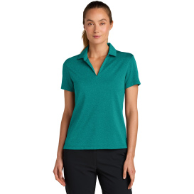 Nike NKFQ4793 Ladies Dri-FIT Smooth Heather Polo - Bright Spruce Heather