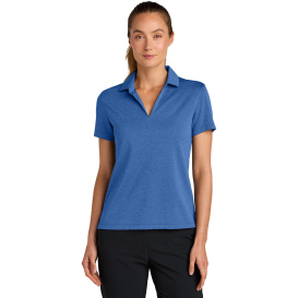 Nike NKFQ4793 Ladies Dri-FIT Smooth Heather Polo - Game Royal Heather