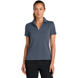 Nike NKFQ4793 Ladies Dri-FIT Smooth Heather Polo - Navy Heather