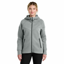 Nike NKFQ4798 Ladies Tech Fleece Full-Zip Hoodie - Dark Grey Heather