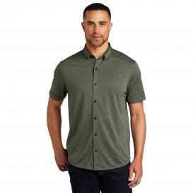 OGIO OG141 Gravitate Full-Button Polo - Drive Green Heather