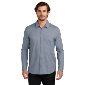 OGIO OG161 Extend Long Sleeve Button-Up - Deep Blue Heather