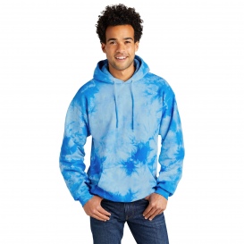 Port & Company PC144 Crystal Tie-Dye Pullover Hoodie - Sky Blue