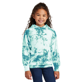 Port & Company PC144Y Youth Crystal Tie-Dye Pullover Hoodie - Teal