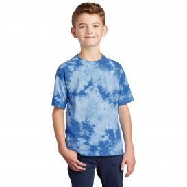 Port & Company PC145Y Youth Crystal Tie-Dye Tee - Sky Blue