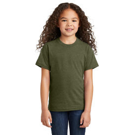 Port & Company PC330Y Youth Tri-Blend Tee - Military Green Heather