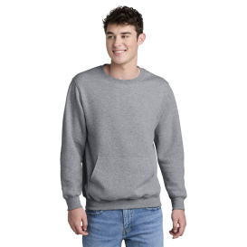 Port & Company PC78PKT Core Fleece Crewneck Pocket Sweatshirt - Athletic Heather