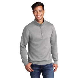 Port & Company PC78Q Core Fleece 1/4-Zip Pullover Sweatshirt - Athletic Heather
